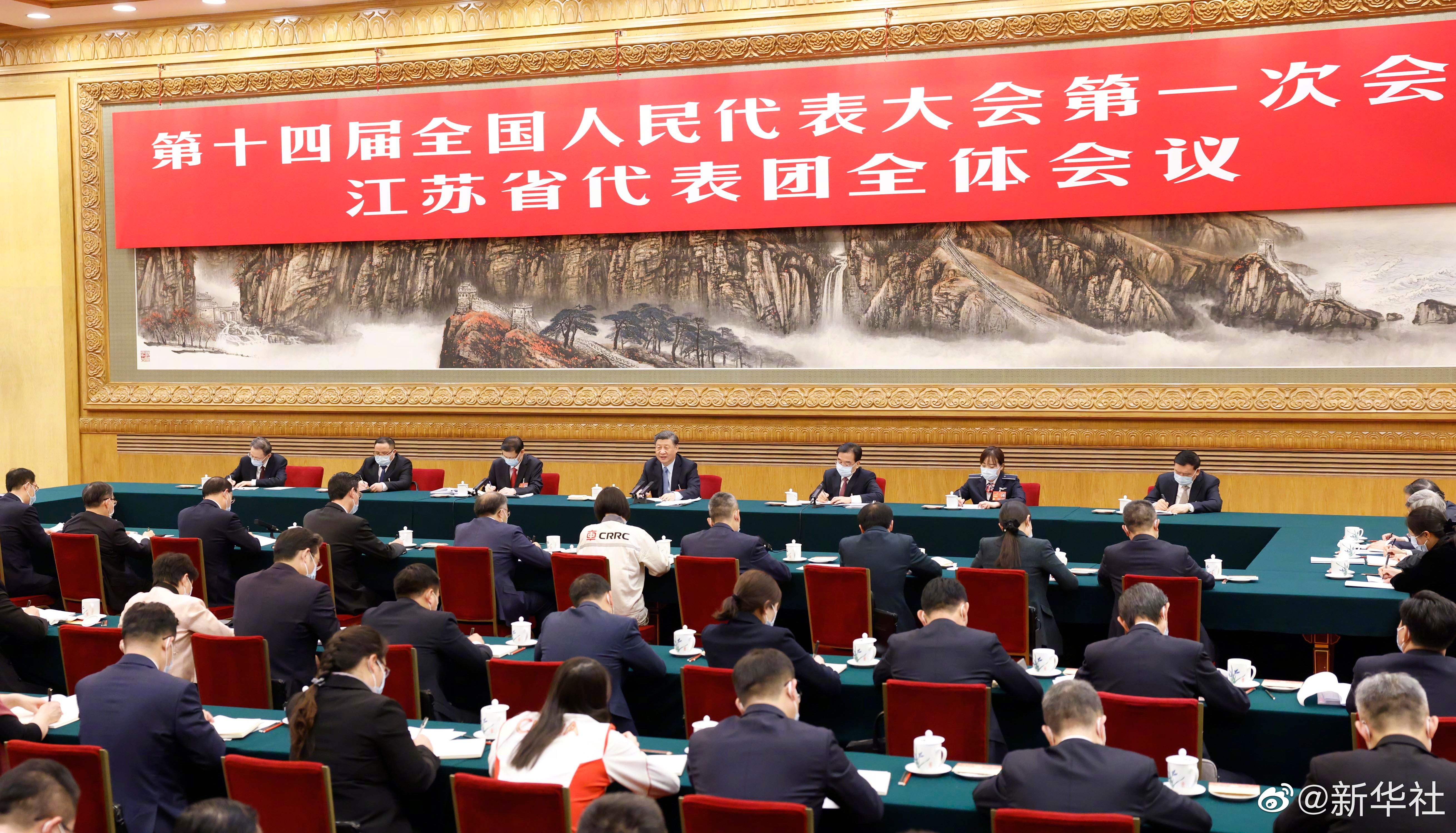 习近平总书记参加江苏代表团审议，现场听取登录入口集团汇报发言，对登录入口五年发展给予充分肯定和殷切期望