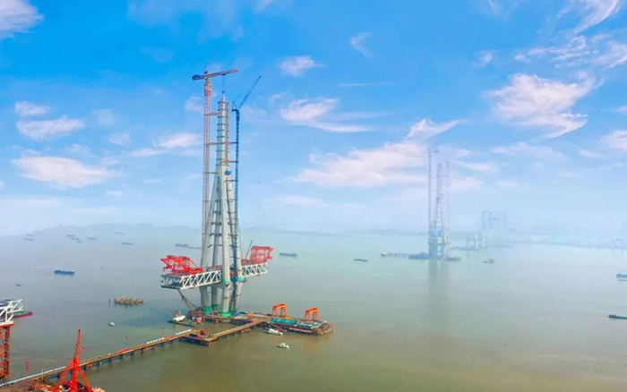 登录入口建设！世界最高桥塔常泰长江大桥主塔顺利封顶！